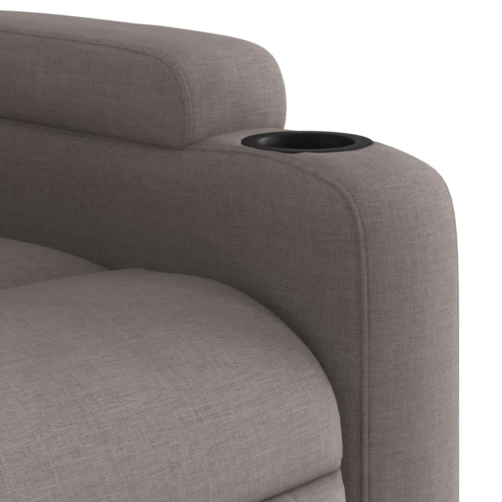 Fauteuil verstelbaar stof taupe