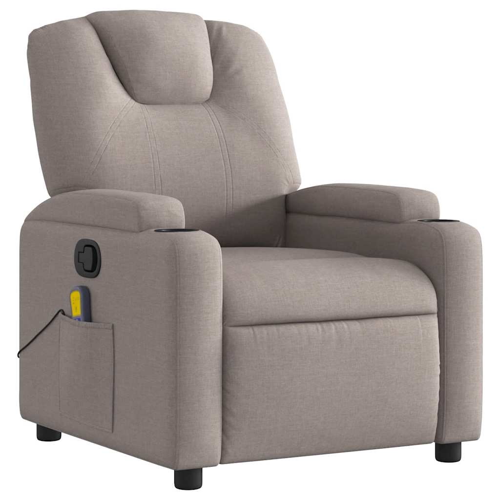 Massagestoel verstelbaar stof taupe