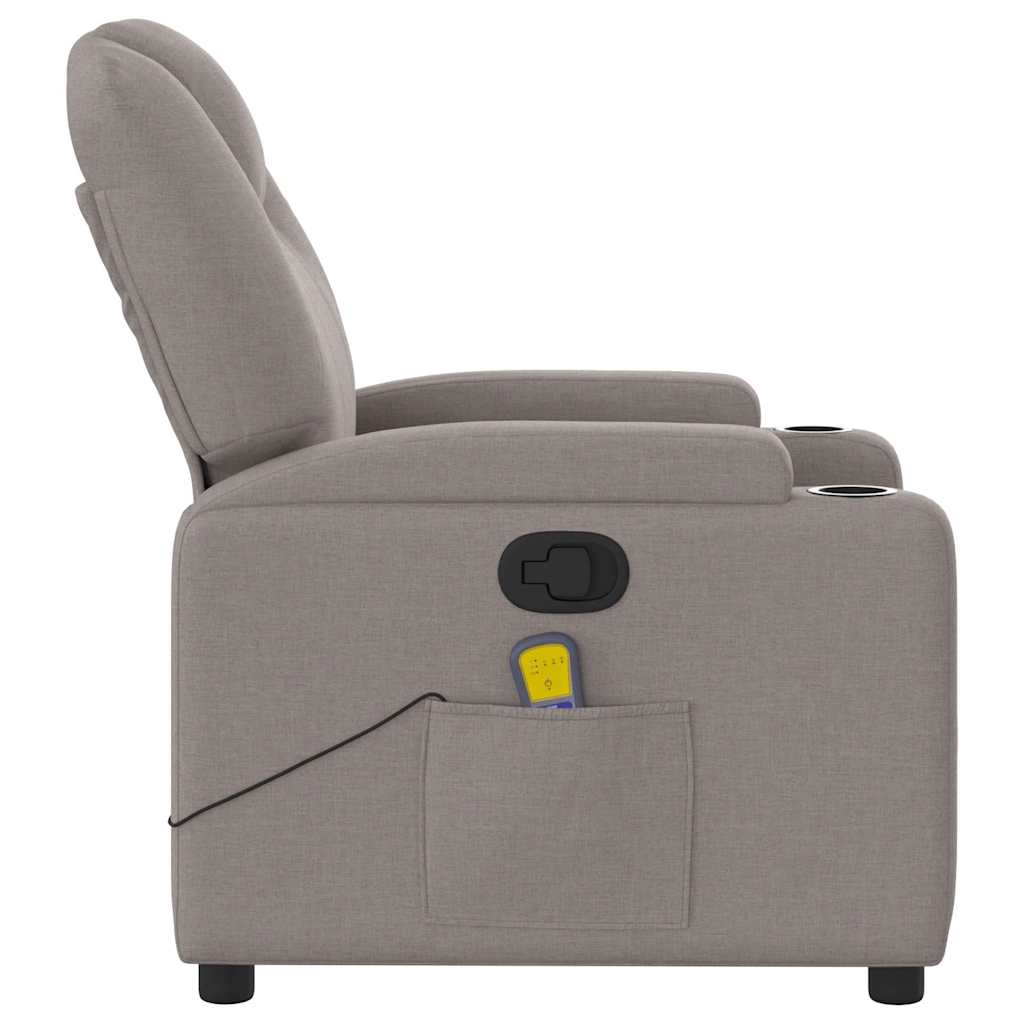 Massagestoel verstelbaar stof taupe