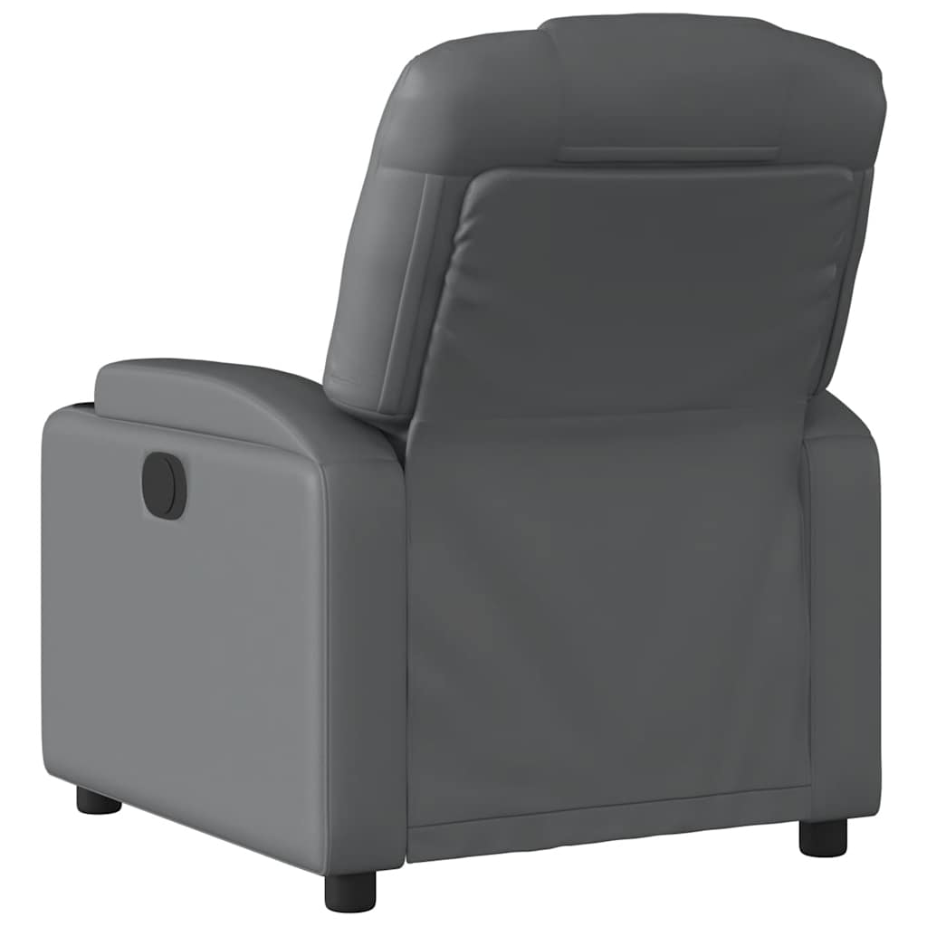 Fauteuil verstelbaar kunstleer grijs