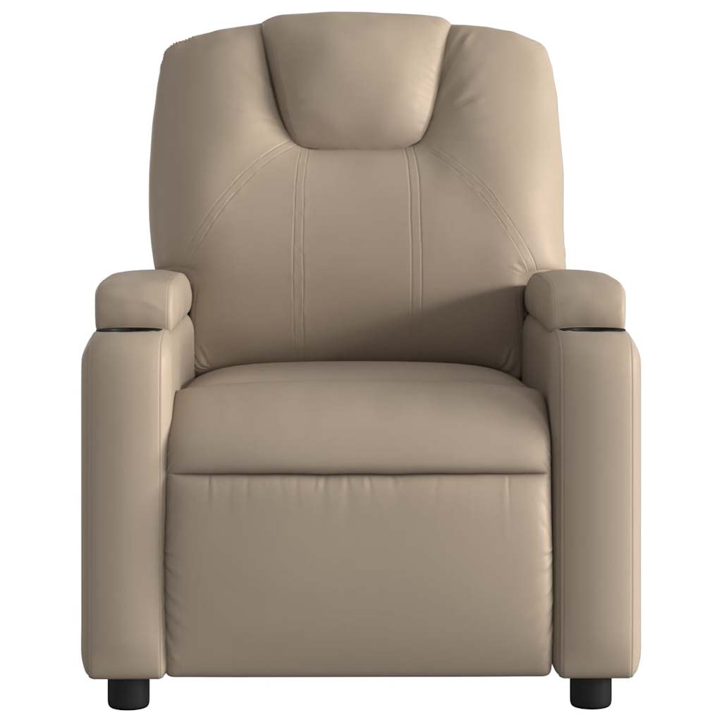 Fauteuil verstelbaar kunstleer cappuccinokleurig