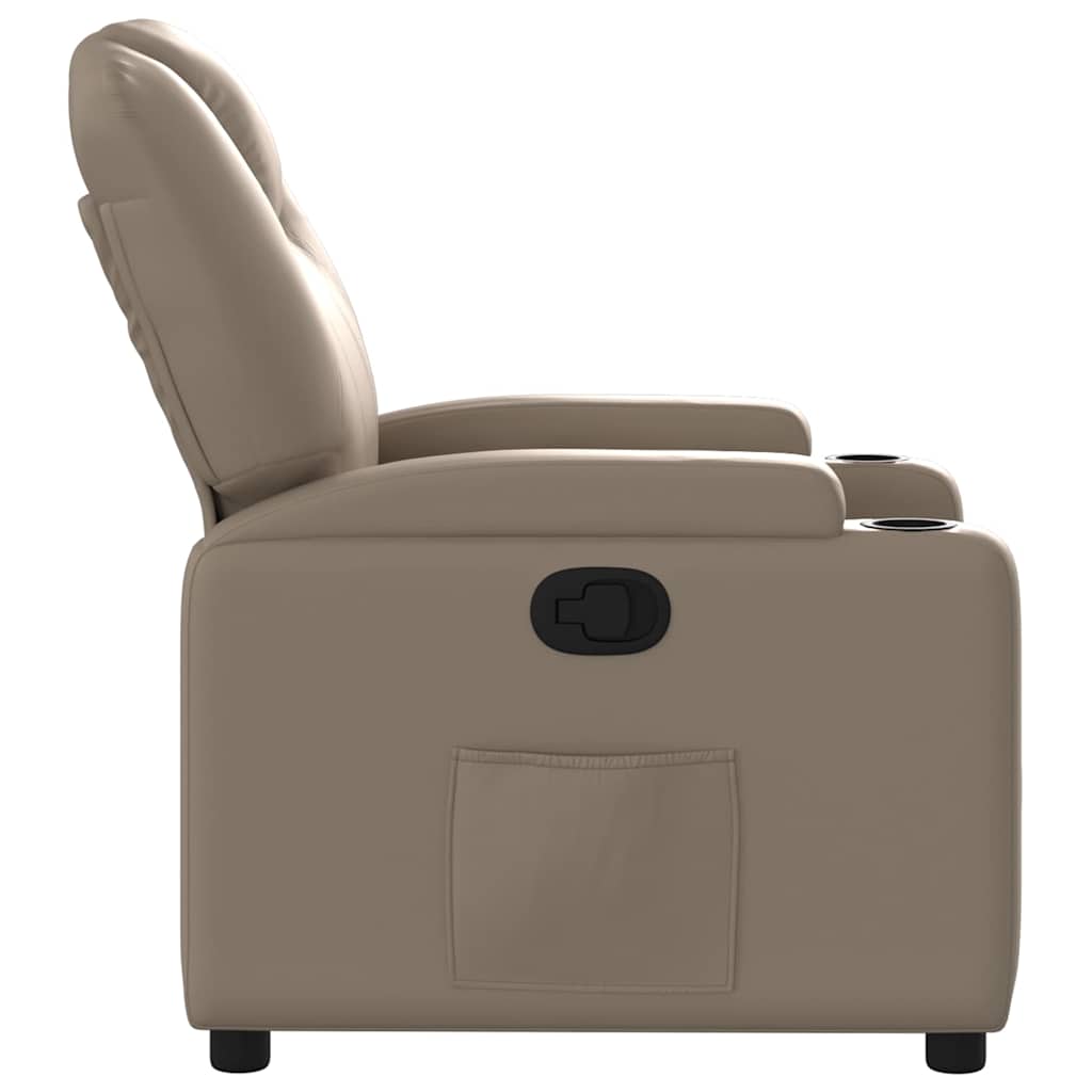 Fauteuil verstelbaar kunstleer cappuccinokleurig