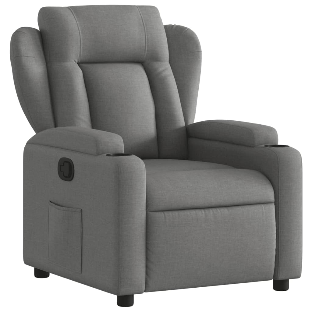 Fauteuil verstelbaar stof donkergrijs