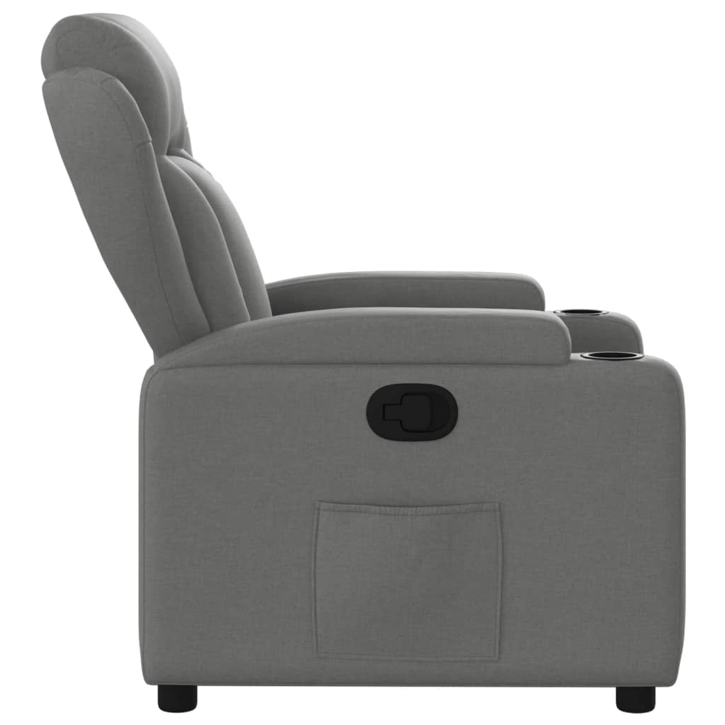 Fauteuil verstelbaar stof donkergrijs