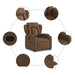 Fauteuil verstelbaar stof bruin