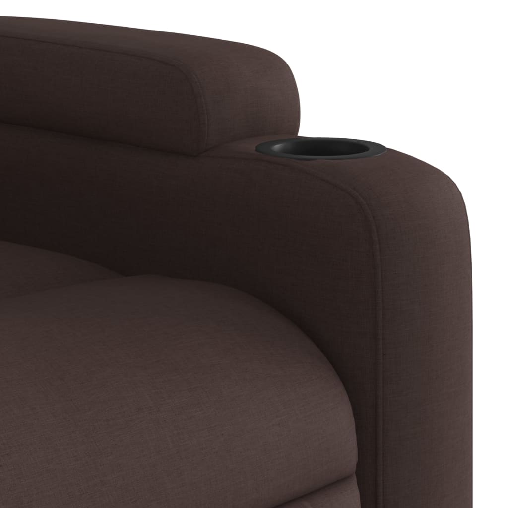 Fauteuil verstelbaar stof donkerbruin