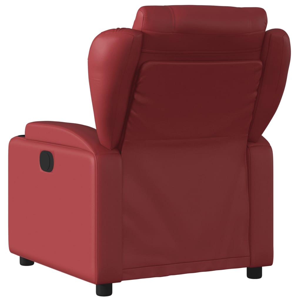 Fauteuil verstelbaar kunstleer wijnrood