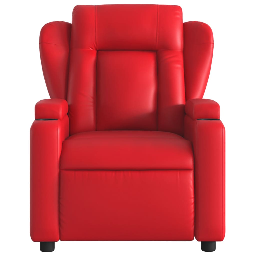 Fauteuil verstelbaar kunstleer rood