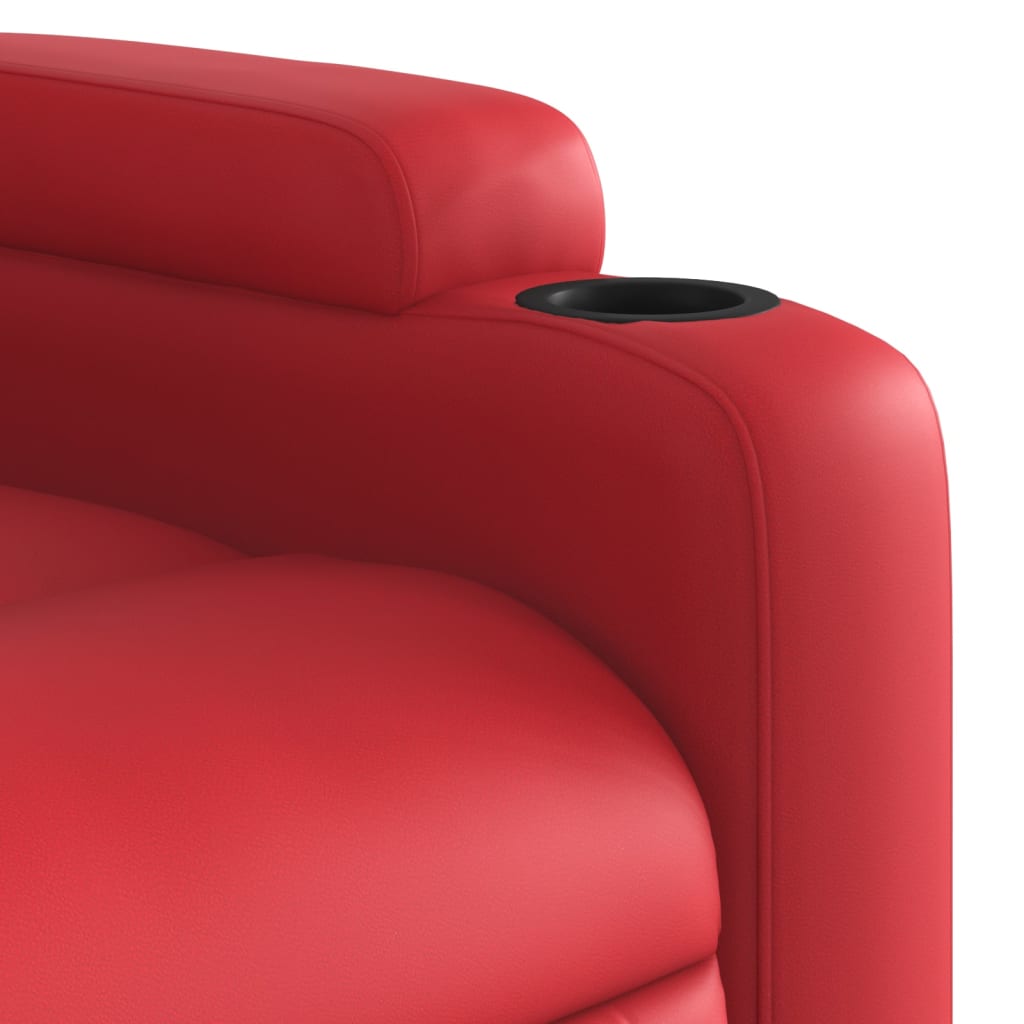 Fauteuil verstelbaar kunstleer rood