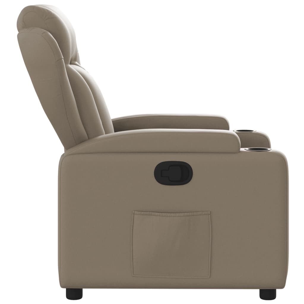 Fauteuil verstelbaar kunstleer cappuccinokleurig