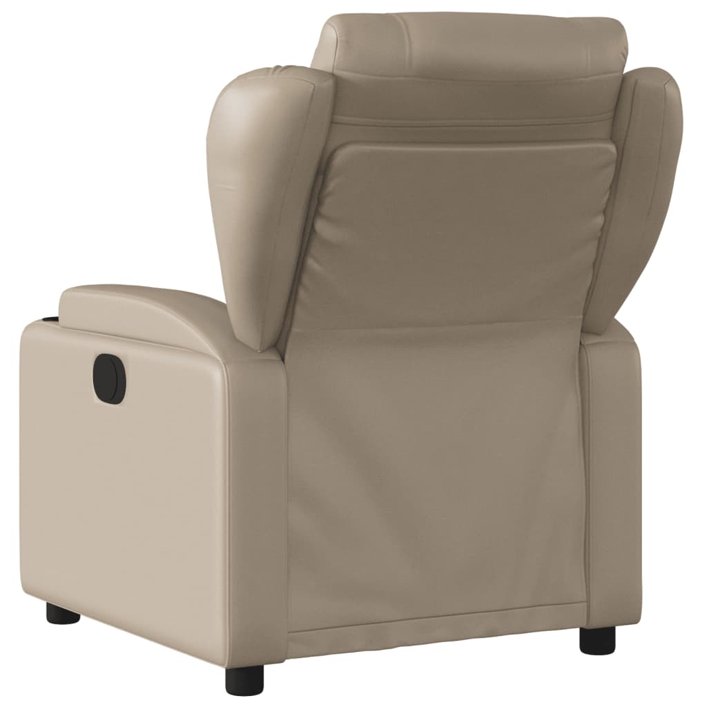 Fauteuil verstelbaar kunstleer cappuccinokleurig