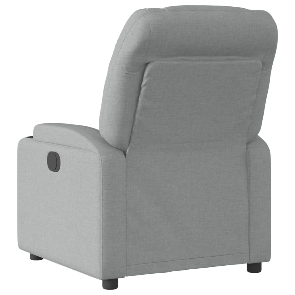 Fauteuil verstelbaar stof lichtgrijs