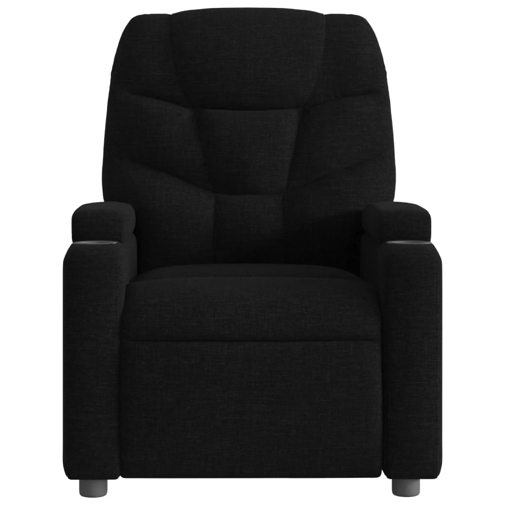 Fauteuil verstelbaar stof zwart