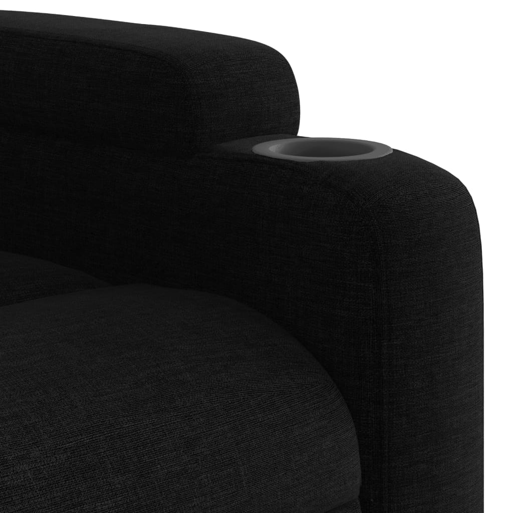 Fauteuil verstelbaar stof zwart