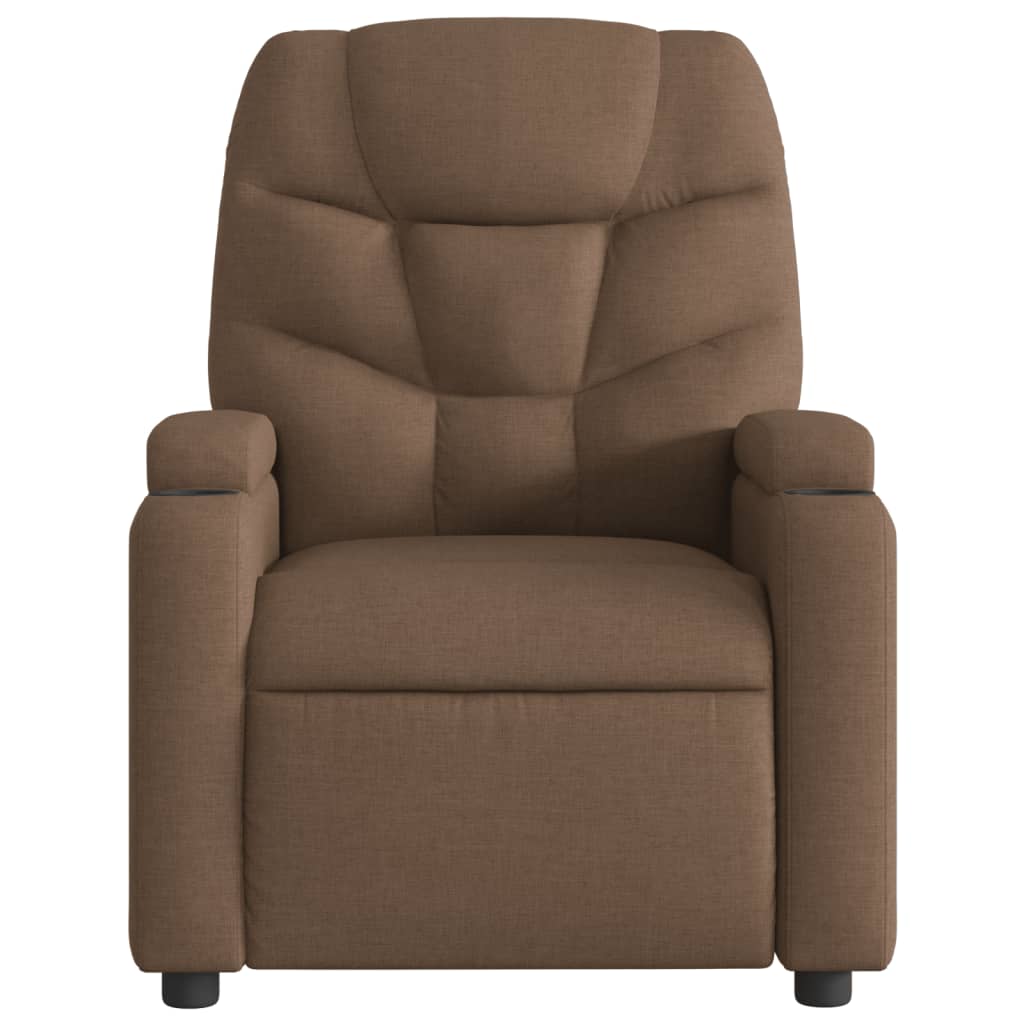 Fauteuil verstelbaar stof bruin