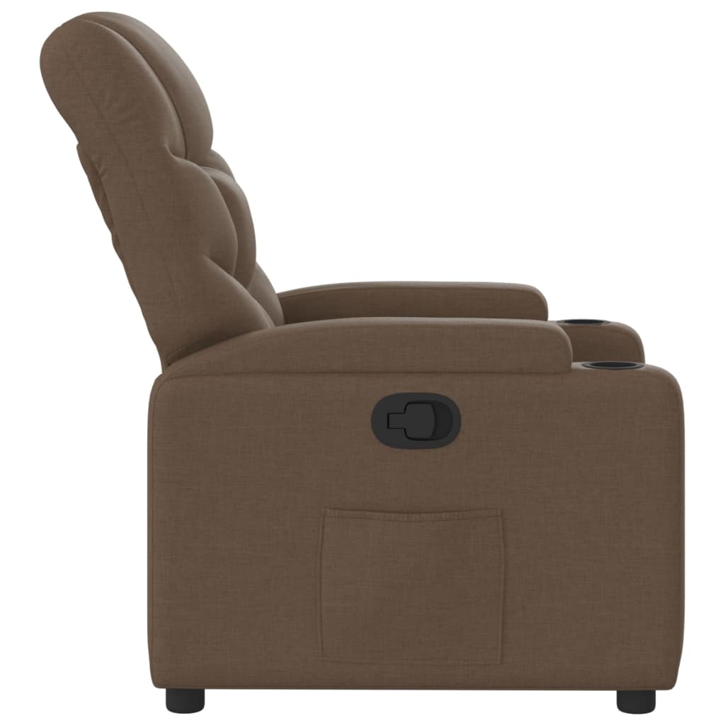 Fauteuil verstelbaar stof bruin
