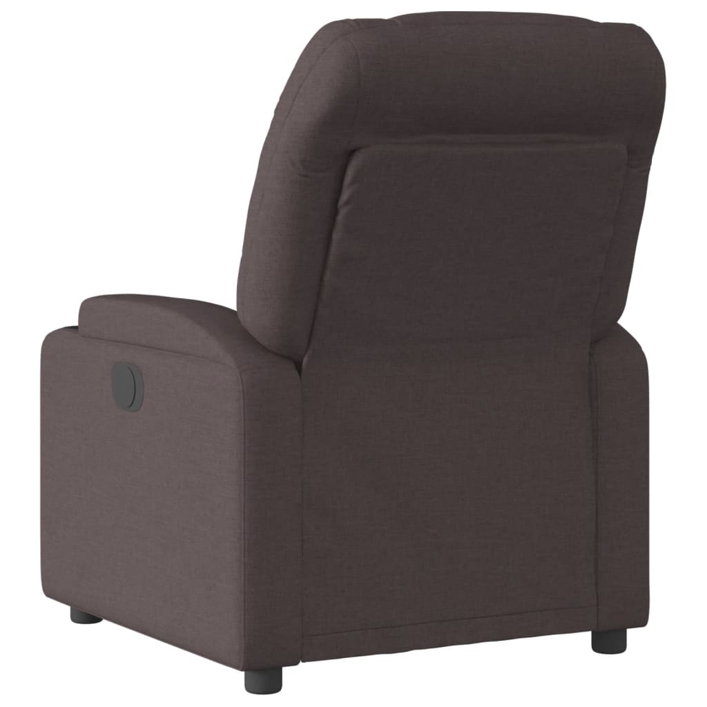 Fauteuil verstelbaar stof donkerbruin
