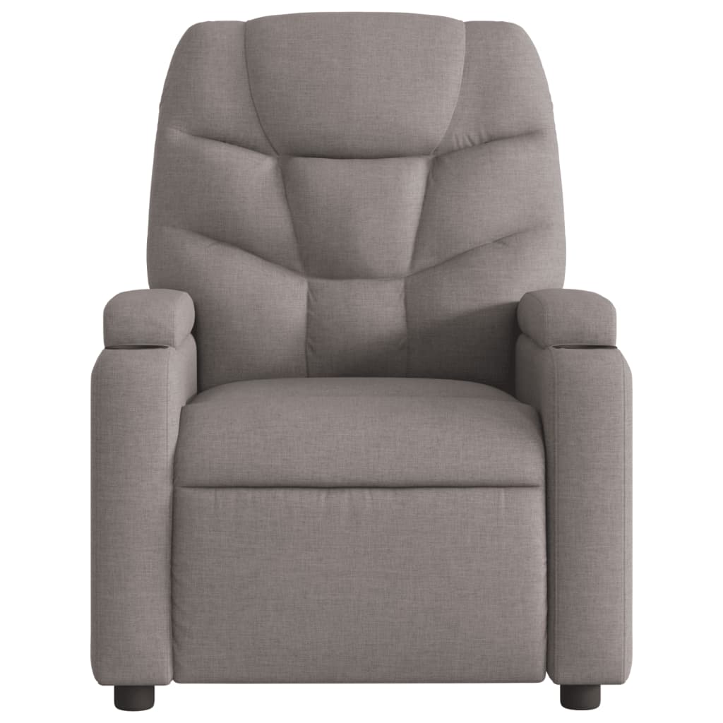 Fauteuil verstelbaar stof taupe