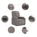 Fauteuil verstelbaar stof taupe
