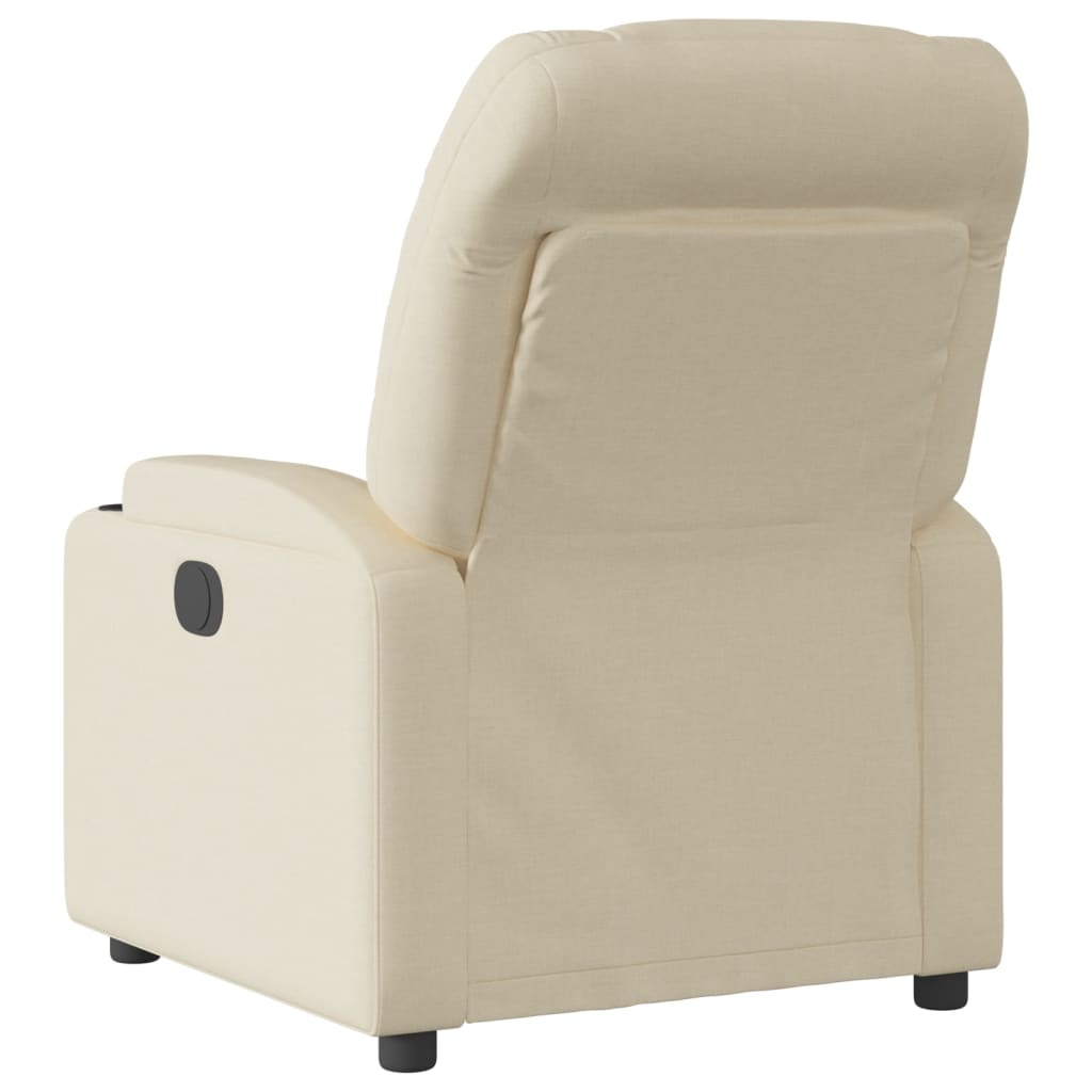 Fauteuil verstelbaar stof crèmekleurig