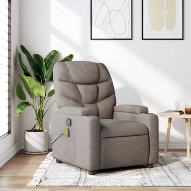 Massagestoel verstelbaar stof taupe