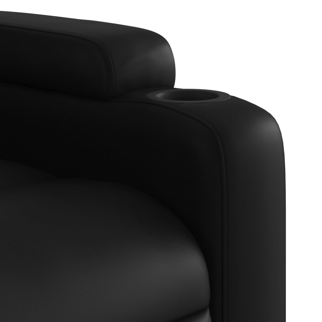 Fauteuil verstelbaar kunstleer zwart