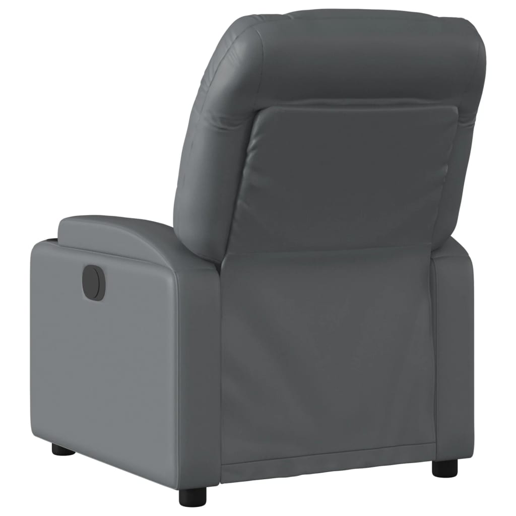 Fauteuil verstelbaar kunstleer grijs