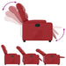 Fauteuil verstelbaar kunstleer rood