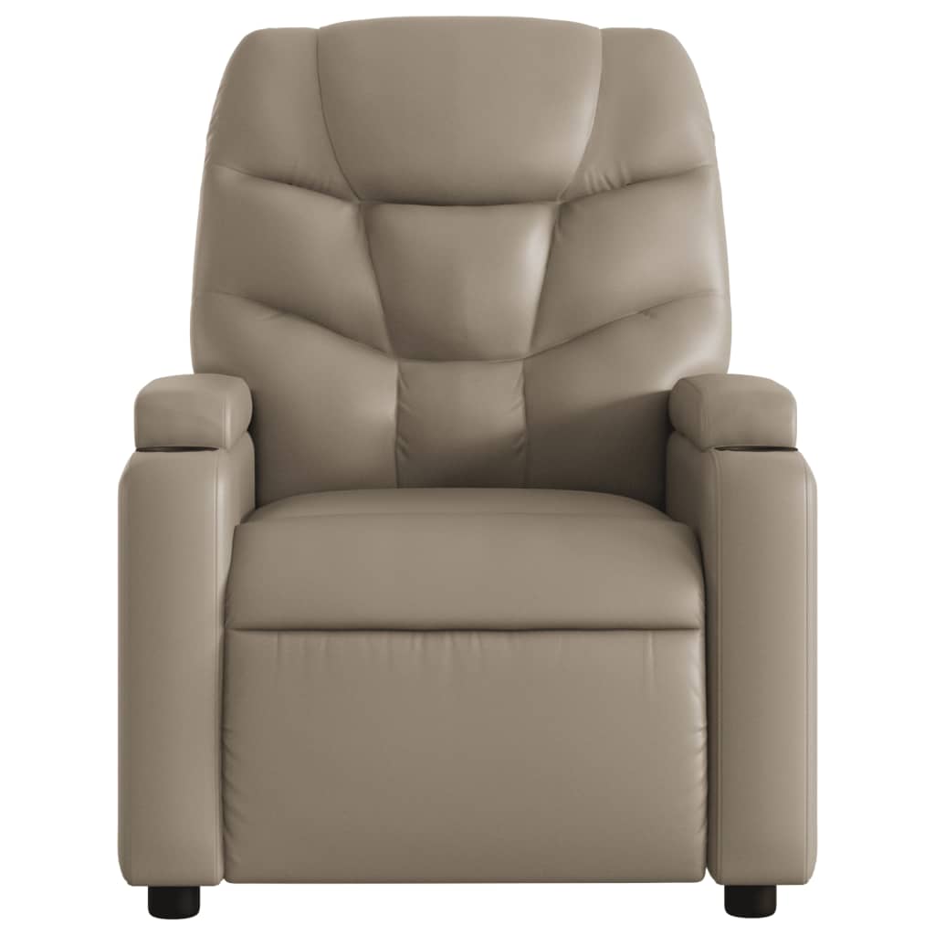 Fauteuil verstelbaar kunstleer cappuccinokleurig