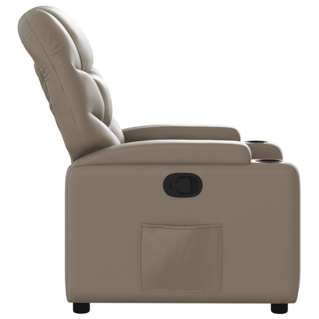 Fauteuil verstelbaar kunstleer cappuccinokleurig
