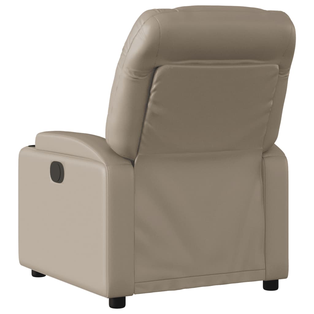 Fauteuil verstelbaar kunstleer cappuccinokleurig