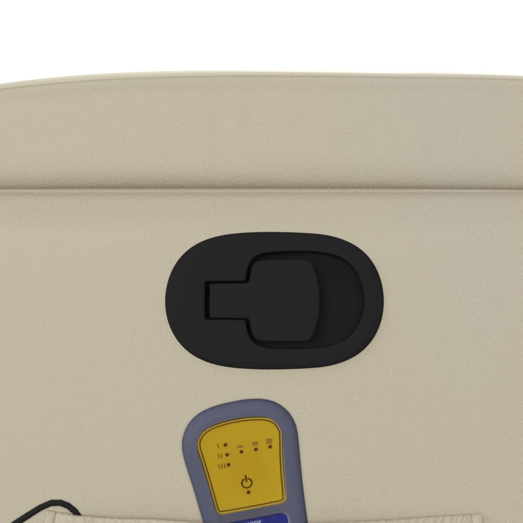 Massagestoel verstelbaar kunstleer crème