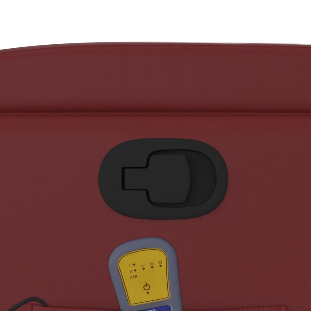 Massagestoel verstelbaar kunstleer wijnrood