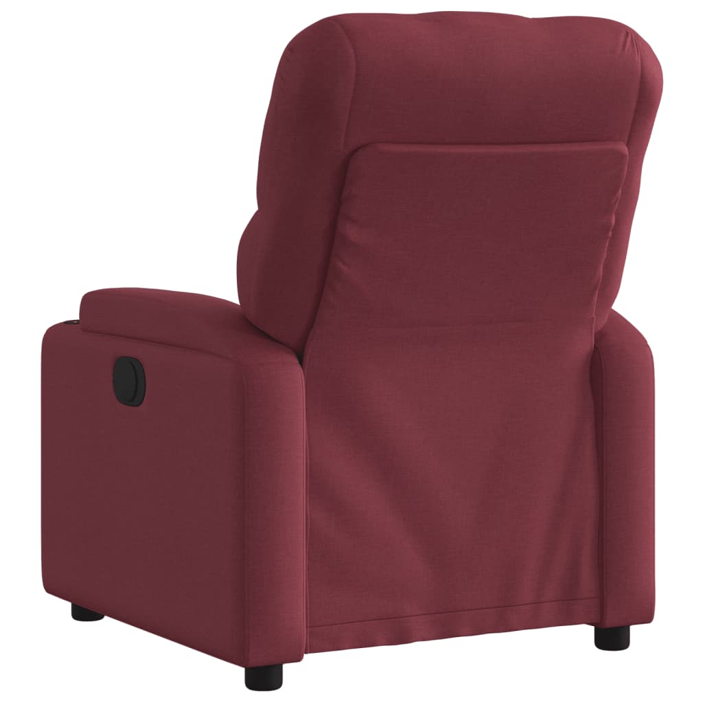 Fauteuil verstelbaar stof wijnrood