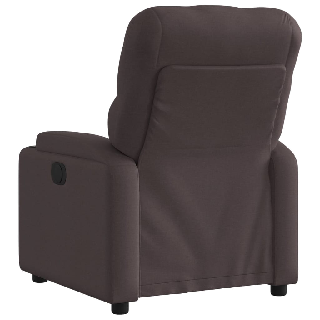 Fauteuil verstelbaar stof donkerbruin