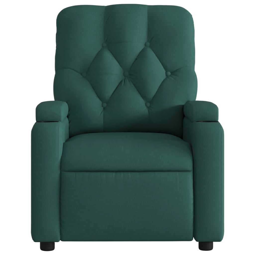 Fauteuil verstelbaar stof donkergroen