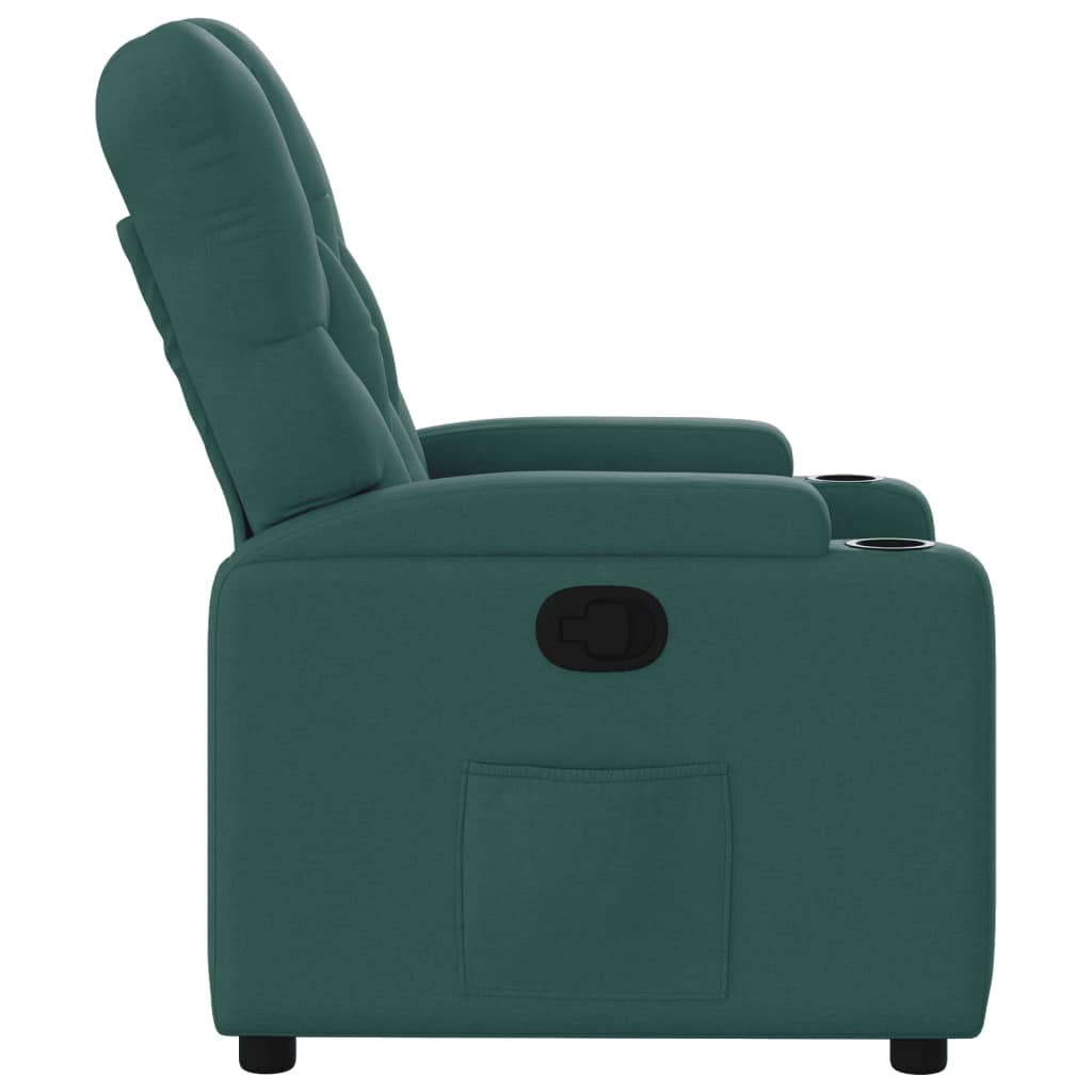Fauteuil verstelbaar stof donkergroen