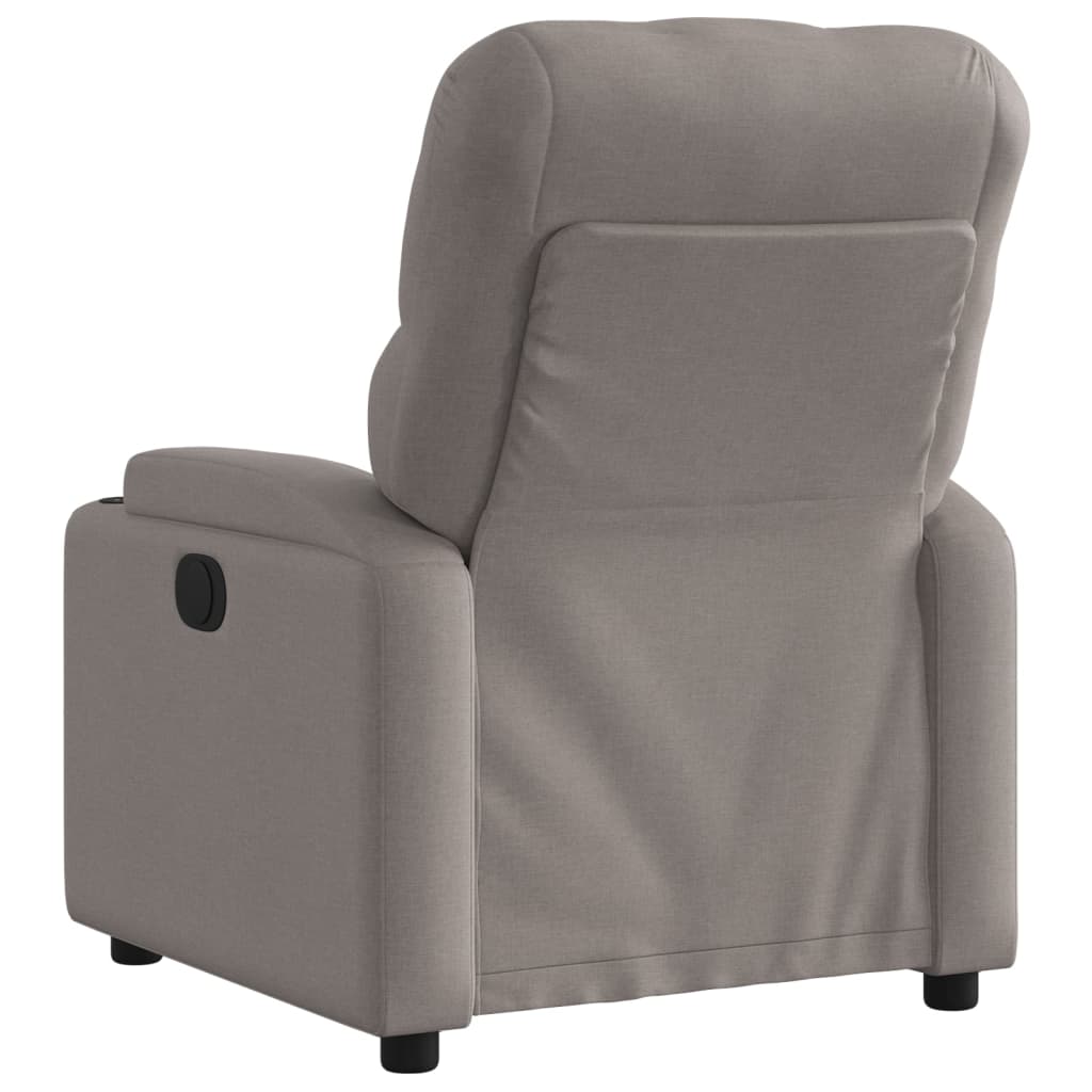 Fauteuil verstelbaar stof taupe