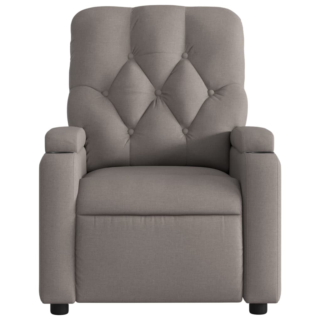 Fauteuil verstelbaar stof taupe