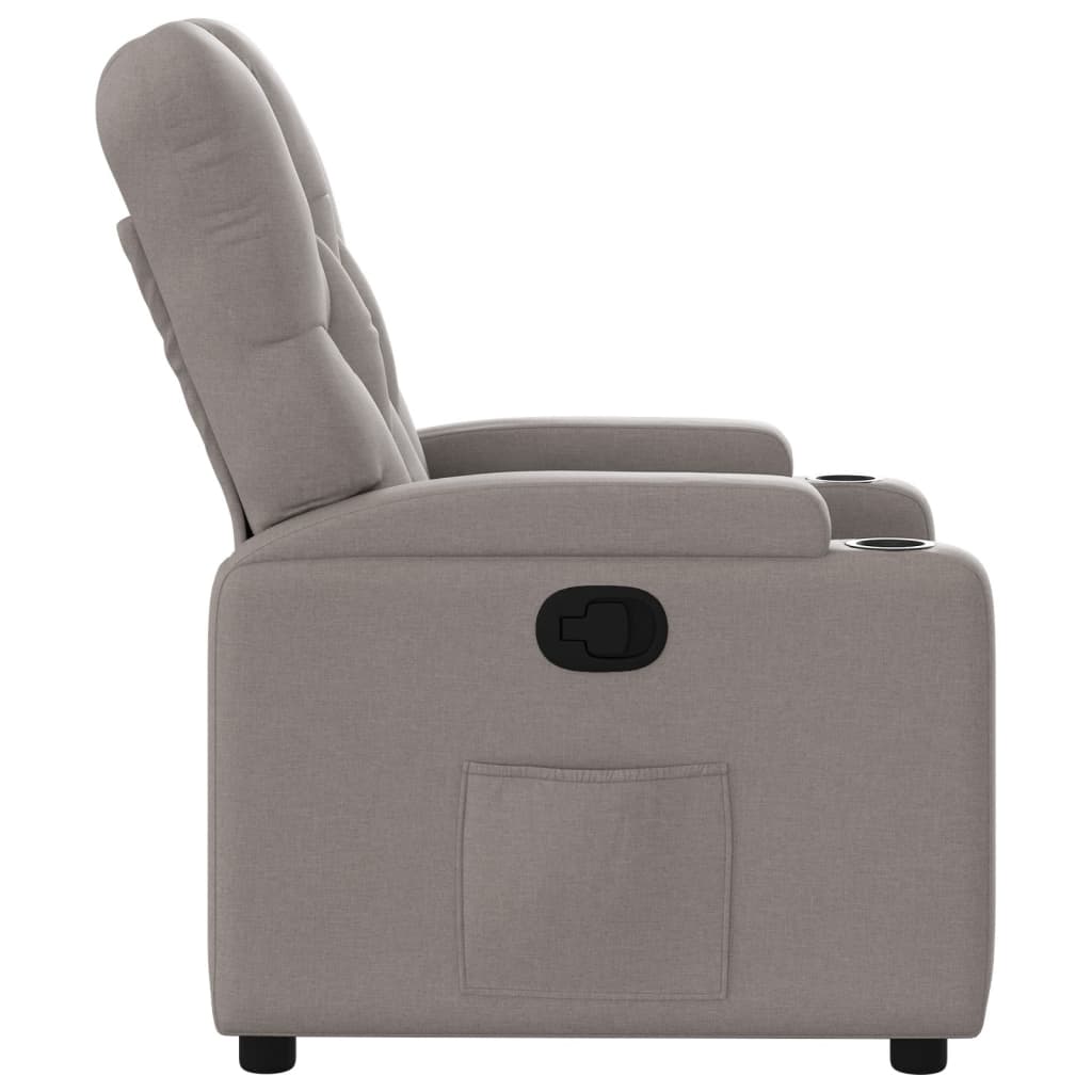 Fauteuil verstelbaar stof taupe