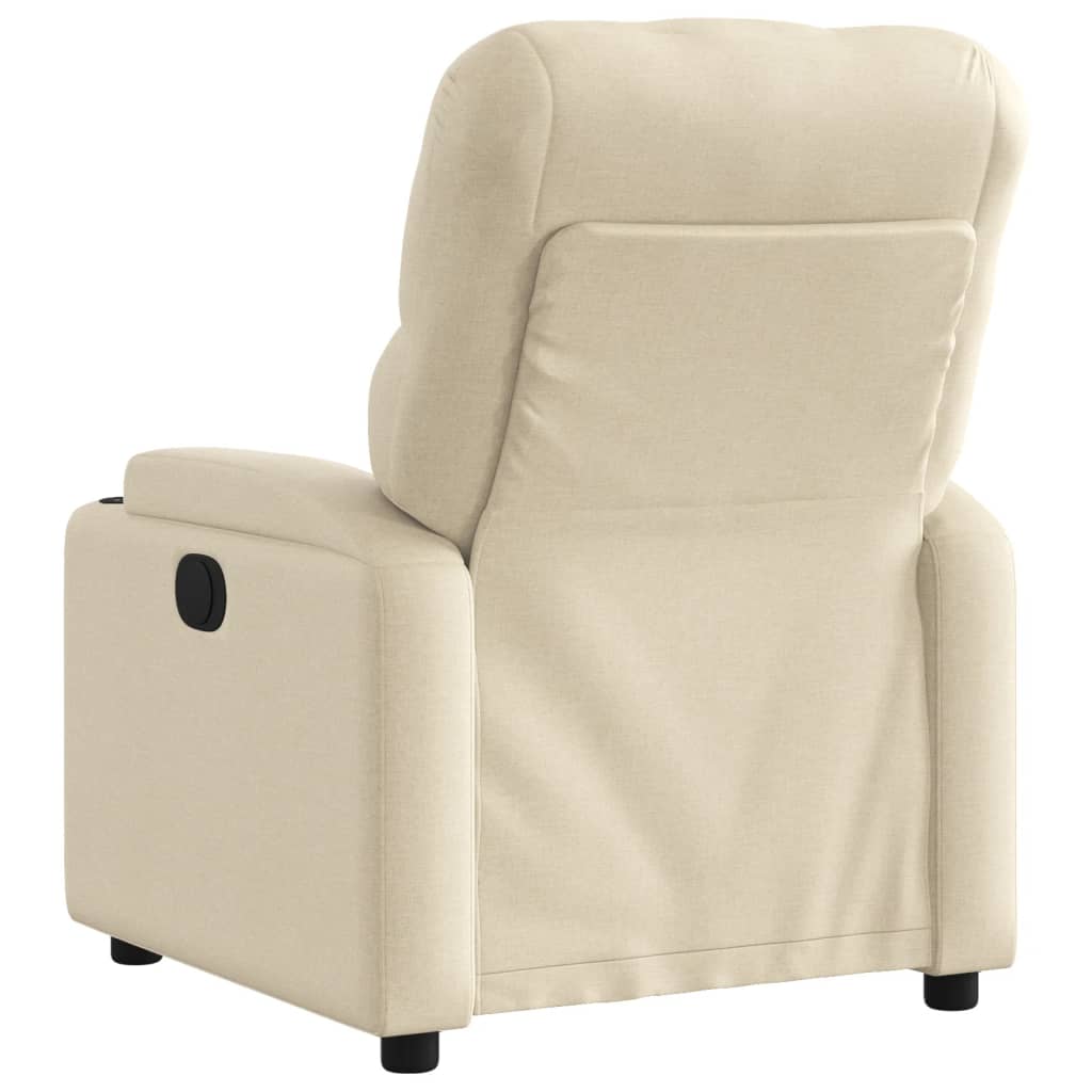 Fauteuil verstelbaar stof crèmekleurig