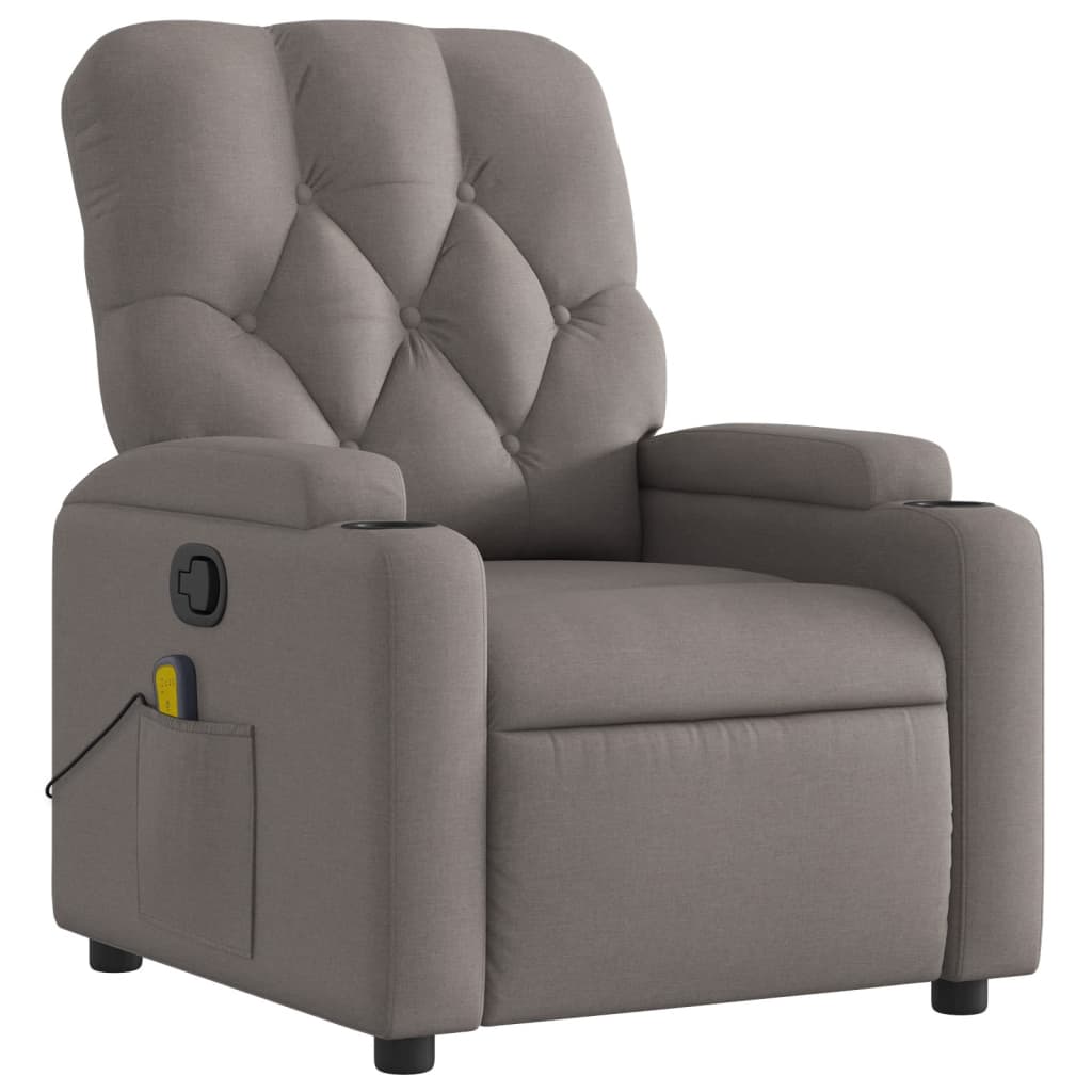 Massagestoel verstelbaar stof taupe