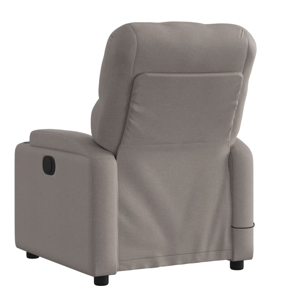 Massagestoel verstelbaar stof taupe