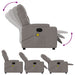 Massagestoel verstelbaar stof taupe