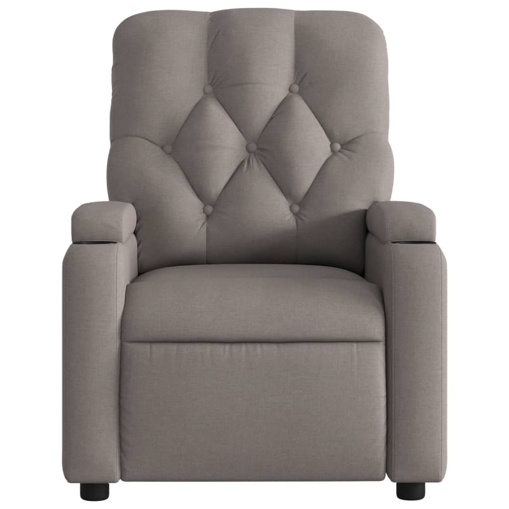 Massagestoel verstelbaar stof taupe