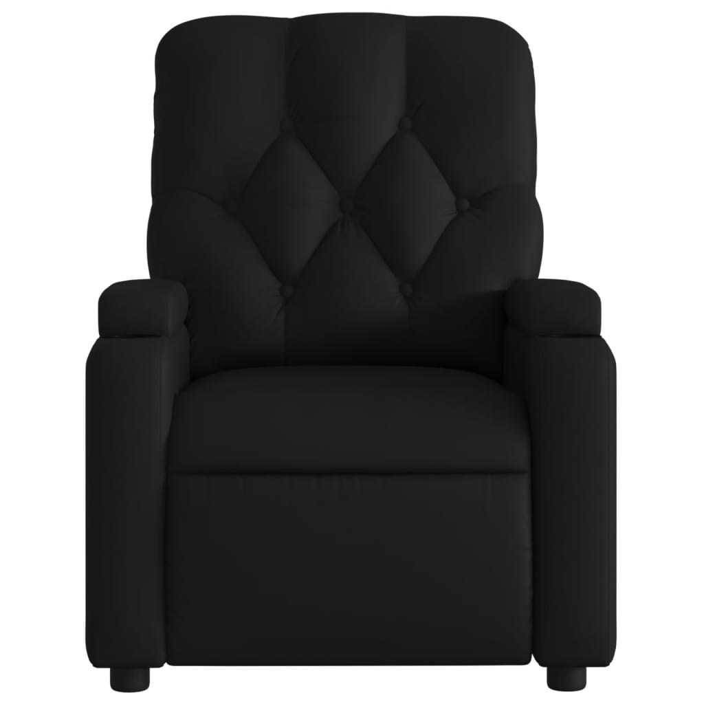 Fauteuil verstelbaar kunstleer zwart