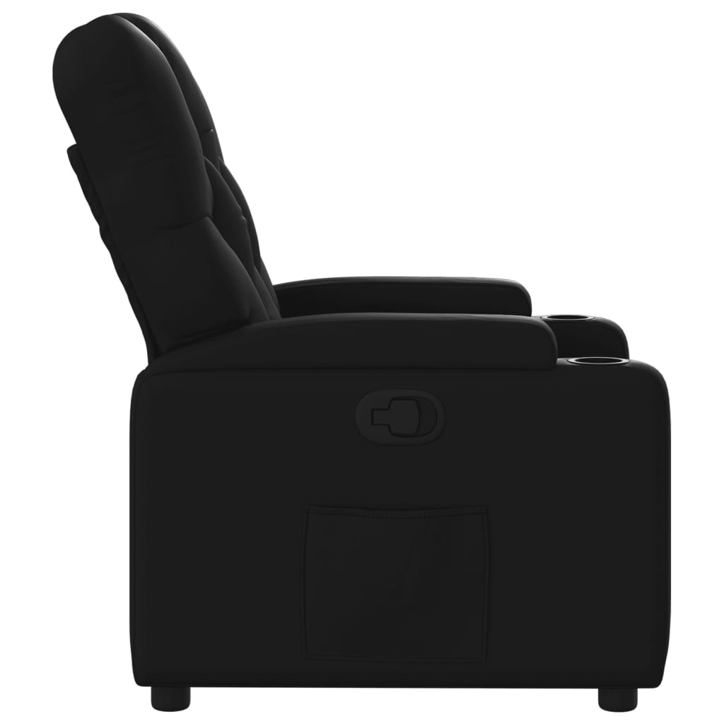 Fauteuil verstelbaar kunstleer zwart