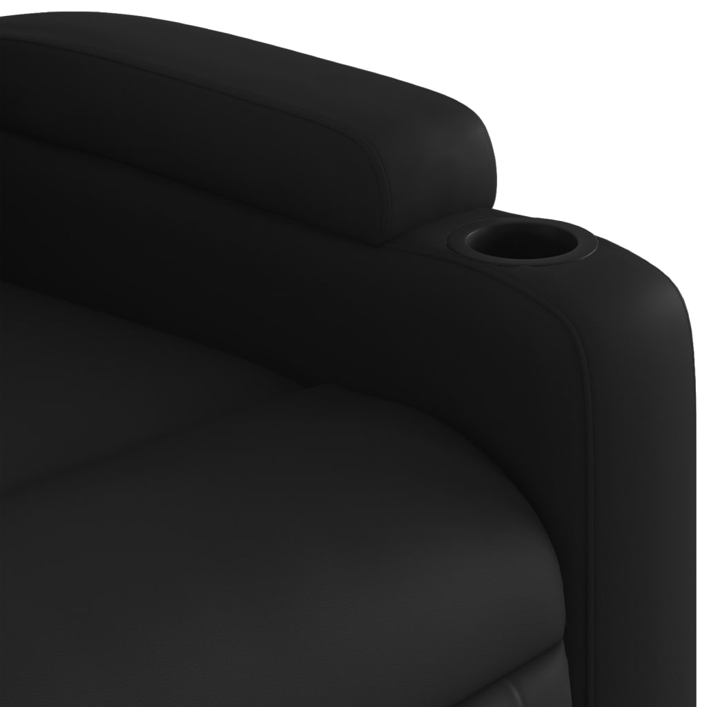 Fauteuil verstelbaar kunstleer zwart