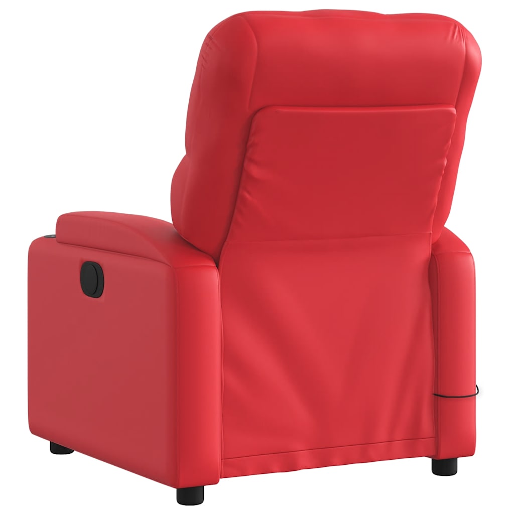 Massagestoel verstelbaar kunstleer rood