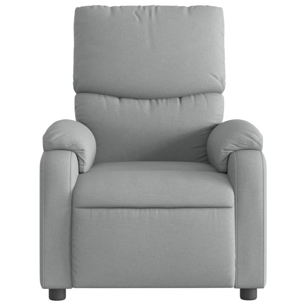 Fauteuil verstelbaar stof lichtgrijs